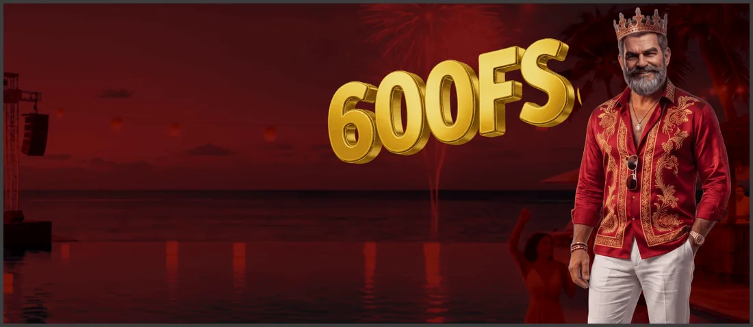 1 King Casino 600 free spin kampanya görseli – 2026 arayüzü